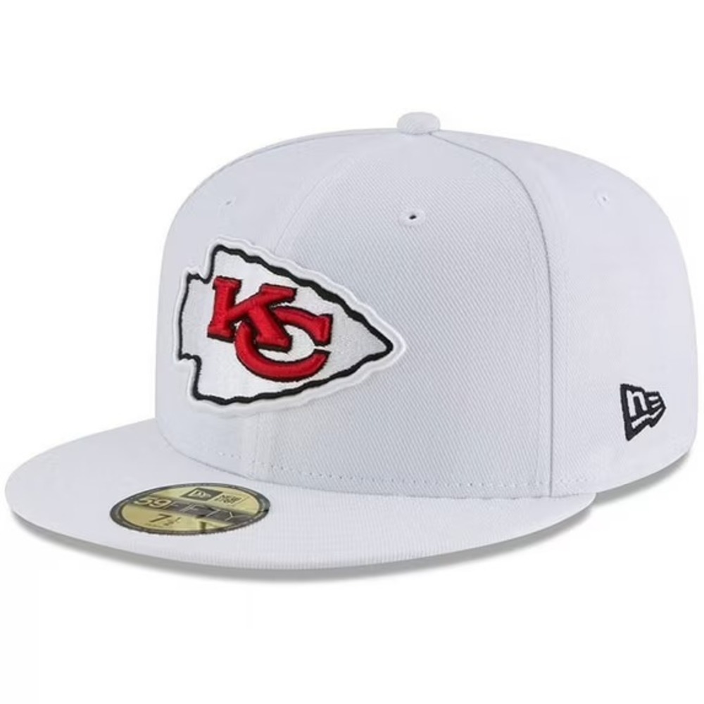 Men's New Era White Kansas City Chiefs Omaha 59FIFTY Fitted Hat, 7 3/8